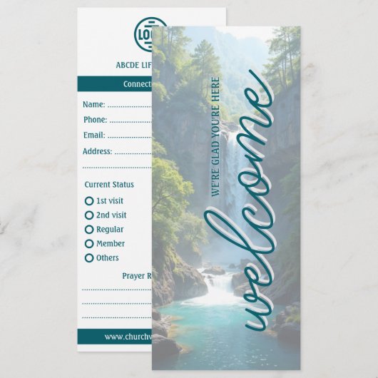 Wild & Welcome Church Connection Card Kaart (Voorkant / Achterkant)