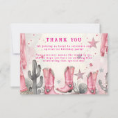 Wild West 1st Rodeo Birthday Bedankkaart (Voorkant)