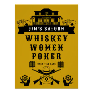 Wild West Americana Poker Perfect Poster