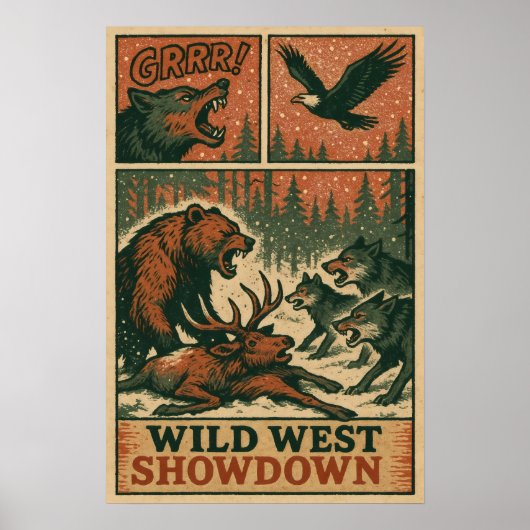 Wild West Animal Showdown Poster (Voorkant)