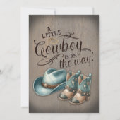 Wild West Baby shower Cowboy Boots Invitation (Dos)