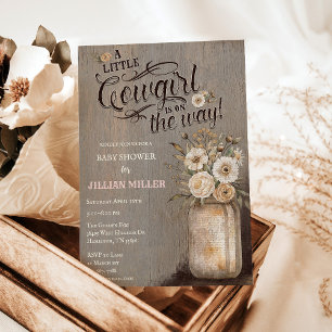 Wild West Baby shower Cowgirl Laarzen Kaart