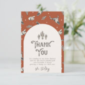 Wild West Baby shower Hartelijk dank | WESTERN Bedankkaart (Staand voorkant)
