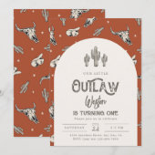 Wild West Birthday Invitation | Uitnodiging van co (Voorkant / Achterkant)