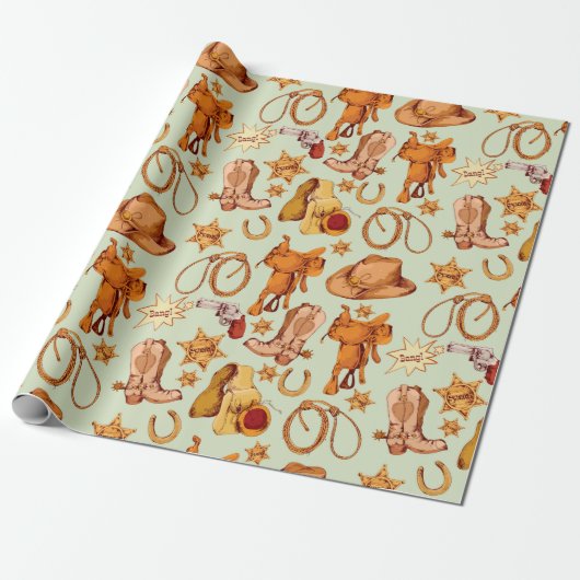 Wild West Cadeaupapier (Uitgerold)