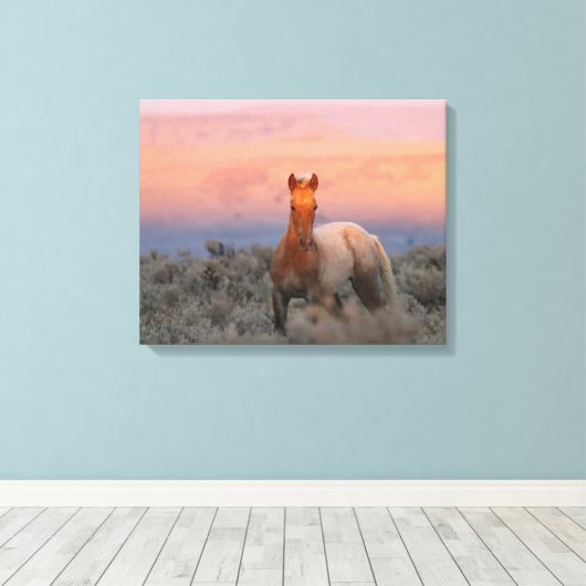 Wild West Colt Canvas Afdruk (Insitu (Houten vloer))