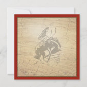 Wild West Country Invitation d'anniversaire (Dos)
