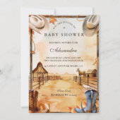 Wild West Cowboy Baby Shower Kaart (Voorkant)