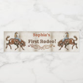 Wild West Cowboy Birthday Party Waterfles Etiket (Enkel label)