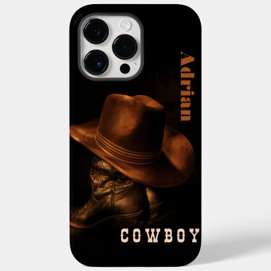 Wild West Cowboy Boot pet gepersonaliseerd Case-Mate iPhone Case (Achterkant)