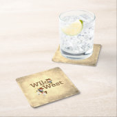 Wild West Cowboy Cowgirl Westerne thema Vierkante Kartonnen Onderzetter (Insitu)