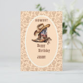 Wild West cowboy, gefeliciteerd Kaart (Staand voorkant)