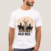 Wild West Cowboy Graphic T-Shirt (Devant)