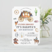 Wild West Cowboy Invitation d'anniversaire (Debout devant)