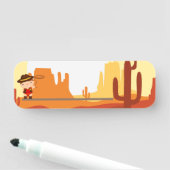 Wild West cowboy Naamplaatje (In situ)