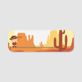 Wild West cowboy Naamplaatje (Voorkant)