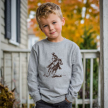 Wild West Cowboy op T-shirt met lange mouwen