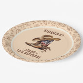 Wild West Cowboy Papieren Bordje (Gekanteld)