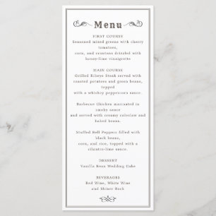 Wild west cowboy pet bruiloft menu