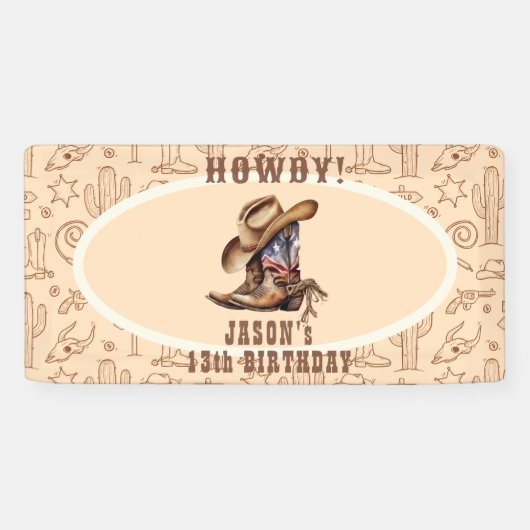 Wild West Cowboy Spandoek (Horizontaal)