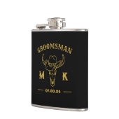 Wild West Cowboy Specialized Groomsmen Monogram Heupfles (Links)