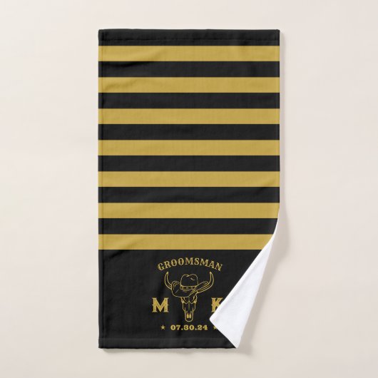 Wild West Cowboy Specialized Monogram Groomsmen Bad Handdoek (Handdoek)