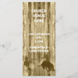 Wild west cowboy thema kerk bruiloft programma