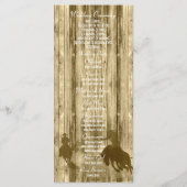 Wild West cowboy thème église programme de mariage (Dos)