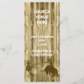 Wild West cowboy thème église programme de mariage (Devant)