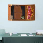 Wild West Cowboy Thmed Birthday Spandoek (Beurs)