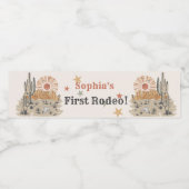 Wild West Cowboy Verjaardagsfeestje Waterfles Labe Waterfles Etiket (Enkel label)