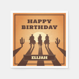 Wild West Cowboys Sunset Servet