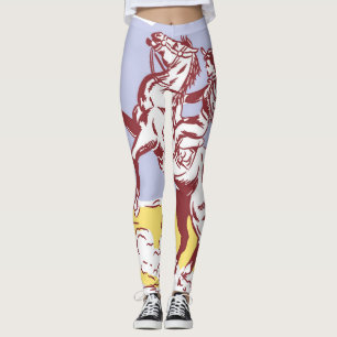 Wild West Cowgirl:  lijntekening. Leggings