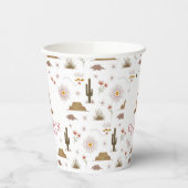 Wild West Cowgirl op papier Papieren Bekers (Links)