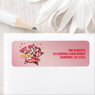 Wild West Cowgirl Party Return Address Etiket