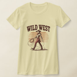 Wild West Cowgirl – Retro T-shirt