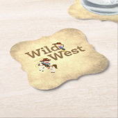 Wild West Cowpoke Party Paper Onderzetter (Gekanteld)