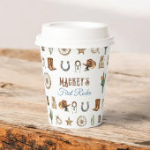 Wild West Eerste Rodeo Verjaardag Cowboy Papieren Bekers