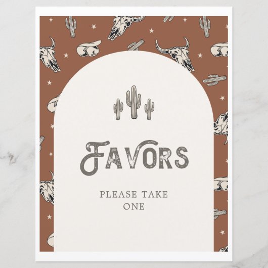 Wild West Favors-teken (Voorkant)