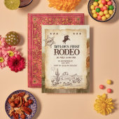 Wild West First Rodeo Invitation d'anniversaire