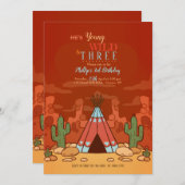 Wild West Invitation Kaart (Voorkant / Achterkant)