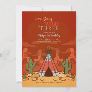 Wild West Invitation Kaart