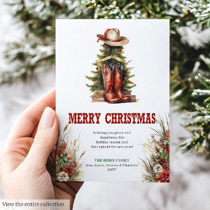 Wild West Kerstkaart afdrukbaar