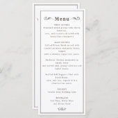 Wild west langhoorn schedel bruiloft menu (Voorkant / Achterkant)