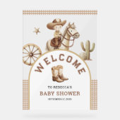 Wild West Little Cowboy Baby Shower Welcome (Recto)