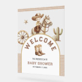Wild West Little Cowboy Baby Shower Welcome (Angle)