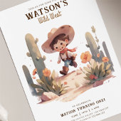 Wild West Moderne Cowboy Verjaardag Kaart