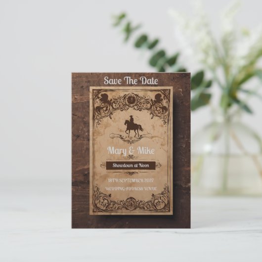 Wild West Novelty Faire-part de mariage (Debout devant)