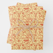 Wild West Old Cowboy Pattern Rustic Western Inpakpapier Vel (In situ)