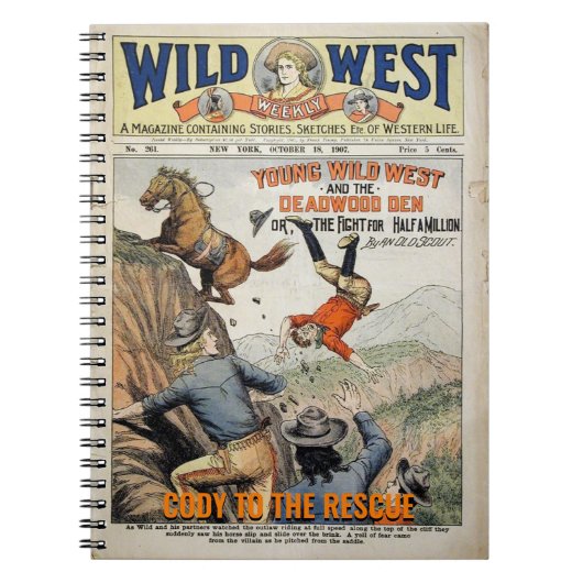 Wild West Personalize Name Gezegde Gift Notitieboek (Voorkant)